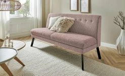 Barnickel Küchensofa Tabea | Rosa / Hellgrau 126|cm Schwarz