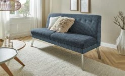Barnickel Küchensofa Tabea | Blau / Dunkelgrau 126|cm Edelstahl