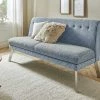 Barnickel Küchensofa Tabea | Blau / Hellgrau 126|cm Edelstahl