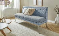 Barnickel Küchensofa Tabea | Blau / Hellgrau 126|cm Edelstahl