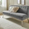 Barnickel Küchensofa Tabea | Dunkelgrau / Hellgrau 126|cm Edelstahl