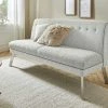 Barnickel Küchensofa Tabea | Hellgrau / Creme 126|cm Edelstahl
