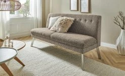 Barnickel Küchensofa Tabea | Hellbraun / Braun 126|cm Edelstahl