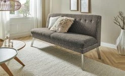 Barnickel Küchensofa Tabea | Braun / Dunkelbraun 126|cm Edelstahl