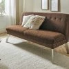 Barnickel Küchensofa Tabea | Orange / Dunkelbraun 126|cm Edelstahl