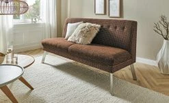 Barnickel Küchensofa Tabea | Orange / Dunkelbraun 126|cm Edelstahl