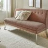 Barnickel Küchensofa Tabea | Rot / Taupe 126|cm Edelstahl