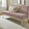 Barnickel Küchensofa Tabea | Rosa / Hellgrau 126|cm Edelstahl