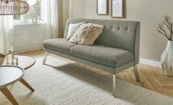 Barnickel Küchensofa Tabea | Grün / Taupe 201|cm Edelstahl
