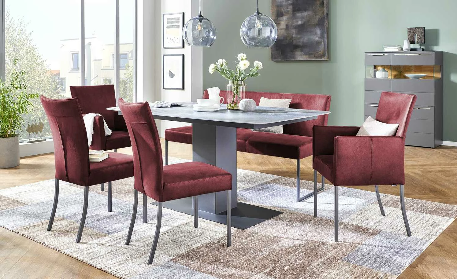 Musterring Einzelbank Nova | Bordeaux (Dunkelrot) 120|cm 1 Musterring Einzelbank Nova | Bordeaux (Dunkelrot) 120|cm