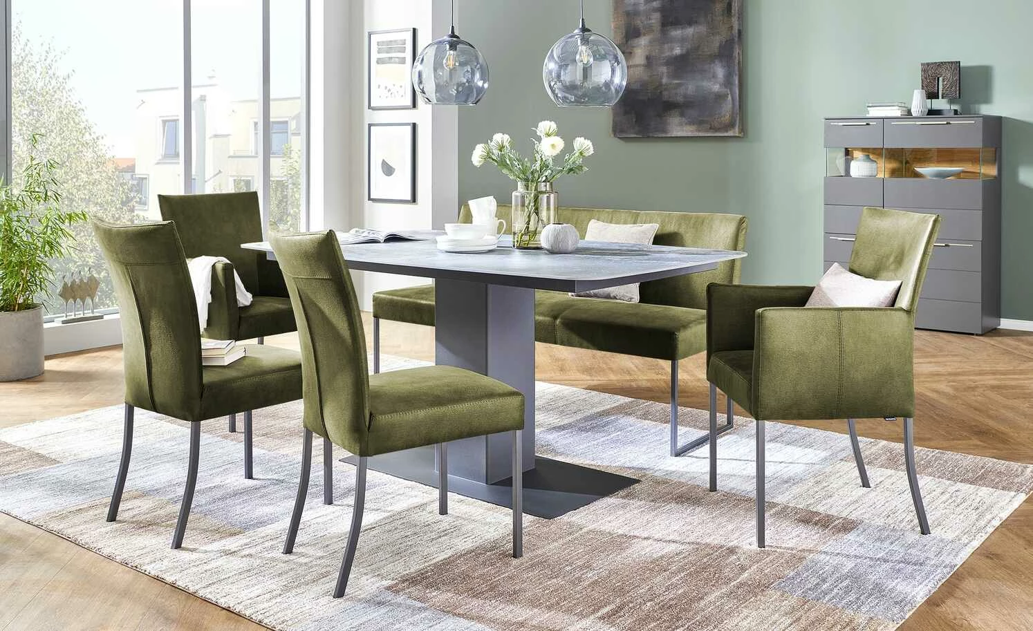 Musterring Einzelbank Nova | Hunter (Dunkelgrün) 120|cm 1 Musterring Einzelbank Nova | Hunter (Dunkelgrün) 120|cm