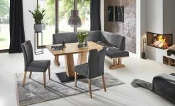 Eckbank Mila | Graphit (Dunkelgrau) links Schenkelmaß: 202 cm