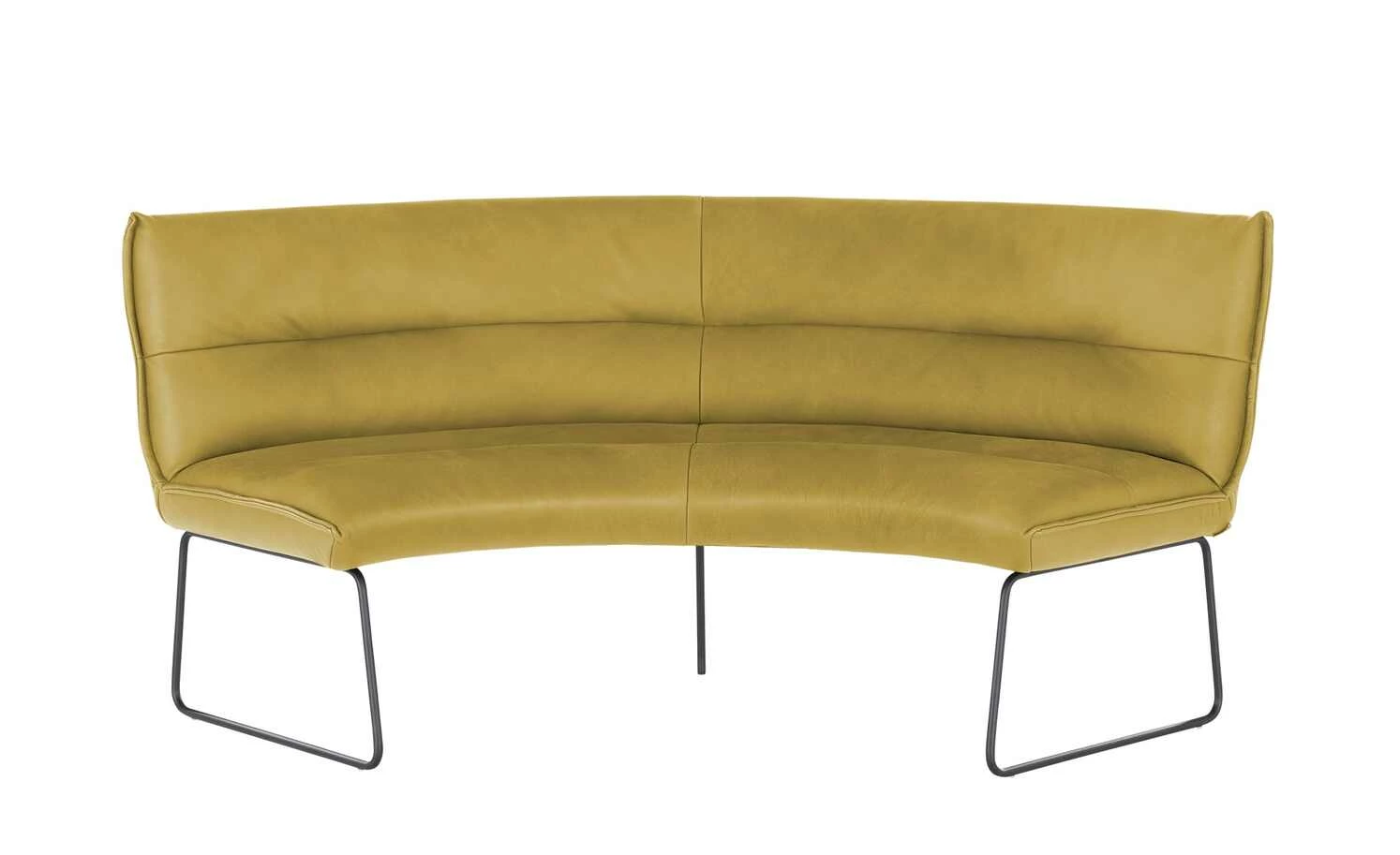 KOINOR Leder-Rundbank Essay | Safran (Gelb) 2 KOINOR Leder-Rundbank Essay | Safran (Gelb) – Bild 2