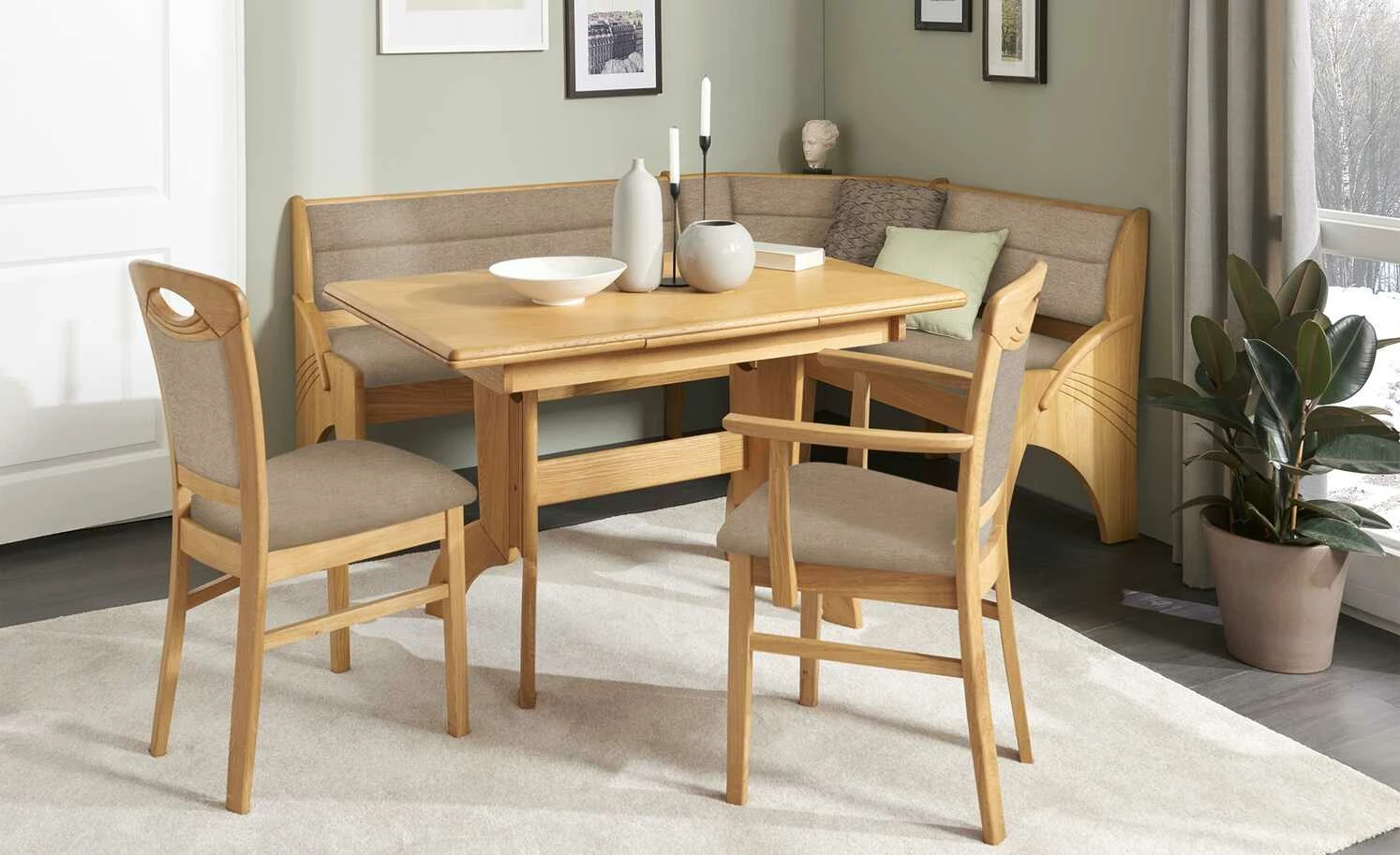 Truheneckbank massiv Multistar | Taupe 167x127 cm 1 Truheneckbank massiv Multistar | Taupe 167x127 cm