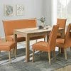 Woodford Polsterbank Gerda | Orange 143|cm Eiche
