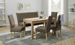 Woodford Polsterbank Gerda | Braun 143|cm Eiche