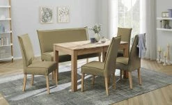 Woodford Polsterbank Gerda | Khaki 143|cm Eiche