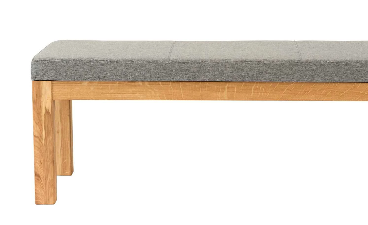 Woodford Polster-Sitzbank massiv Melia | Shark Skin (Hellgrau) Eiche 130|cm 2 Woodford Polster-Sitzbank massiv Melia | Shark Skin (Hellgrau) Eiche 130|cm – Bild 2