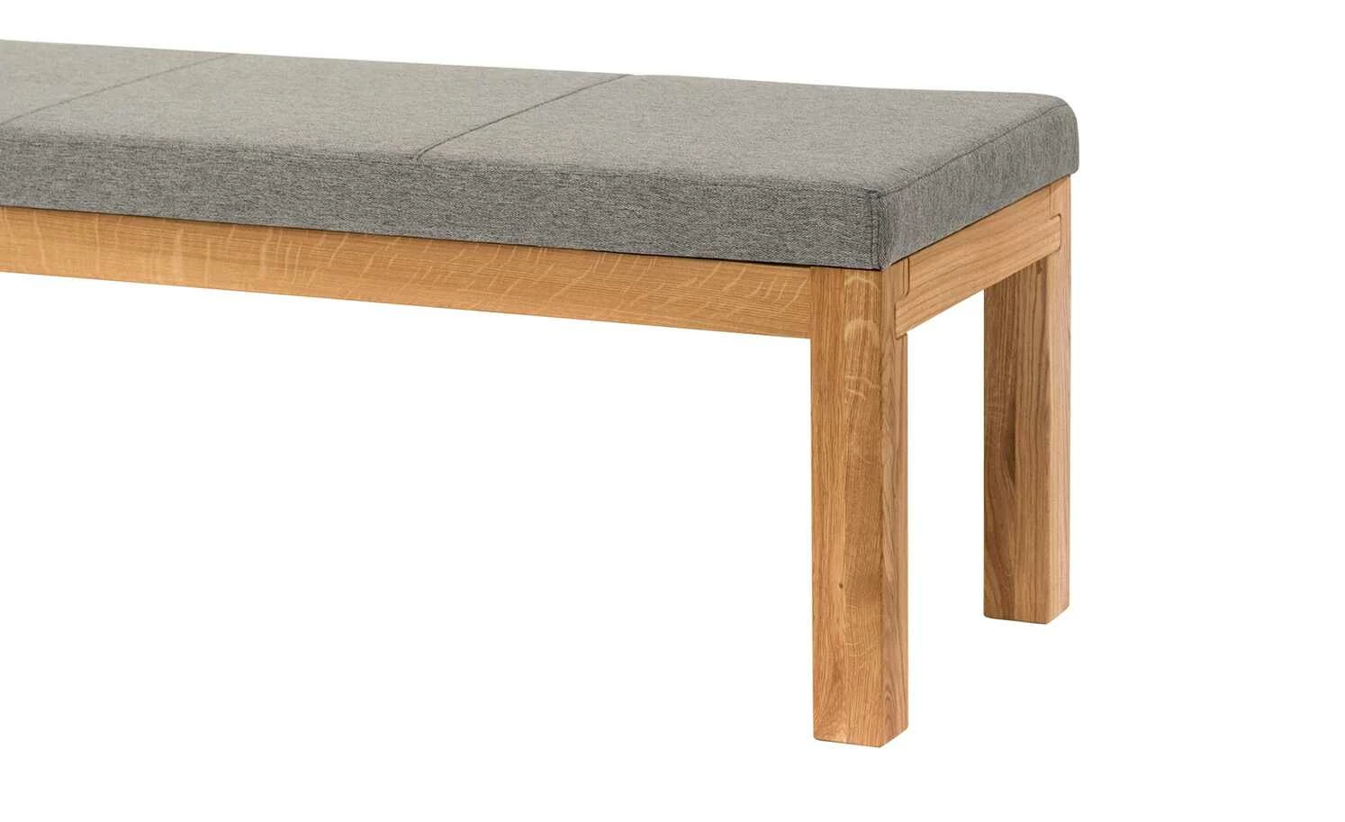 Woodford Polster-Sitzbank massiv Melia | Shark Skin (Hellgrau) Eiche 130|cm 3 Woodford Polster-Sitzbank massiv Melia | Shark Skin (Hellgrau) Eiche 130|cm – Bild 3