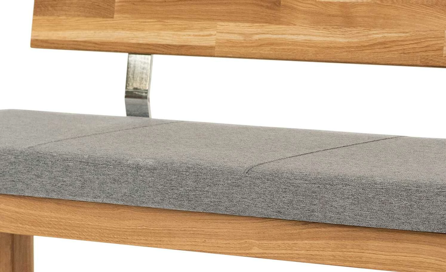 Woodford Polster-Sitzbank massiv Catania | Shark Skin (Hellgrau) 130|cm 5 Woodford Polster-Sitzbank massiv Catania | Shark Skin (Hellgrau) 130|cm – Bild 5