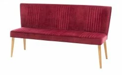 Woodford Polsterbank mit Rückenlehne Iwana | Chianti (Dunkelrot) 172|cm Eiche Bianco
