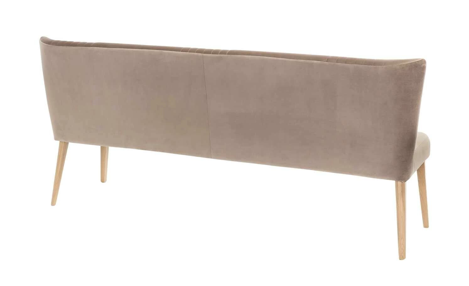 Woodford Polsterbank mit Rückenlehne Iwana | Taupe (Braun) 205|cm Eiche 2 Woodford Polsterbank mit Rückenlehne Iwana | Taupe (Braun) 205|cm Eiche – Bild 2